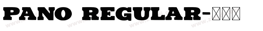 Pano Regular字体转换